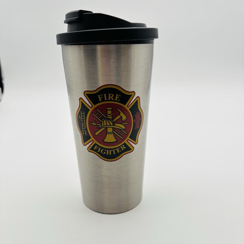 Stainless Steel Insulated 18oz Travel Mug Firefighter Department. New.